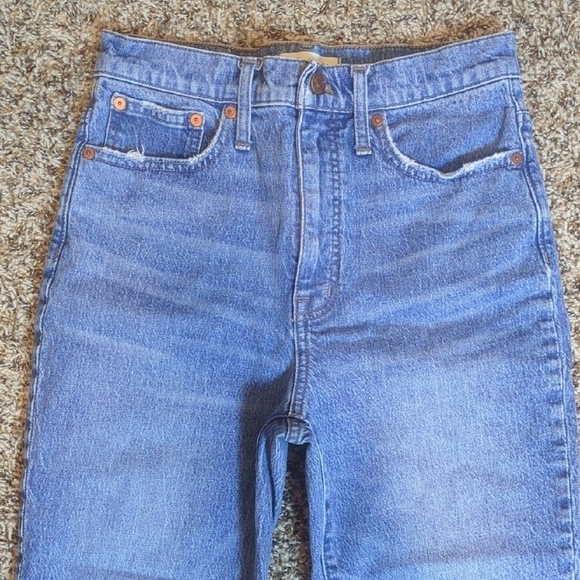 Madewell womens medium blue high rise classic straight jean - Picture 7 of 16